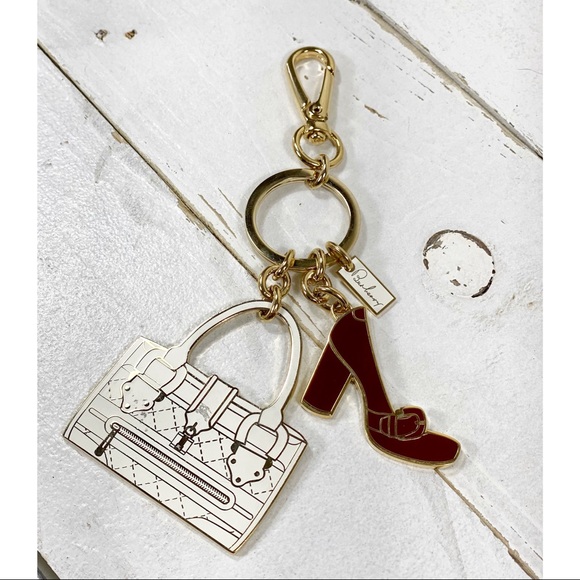 Burberry White & Burgundy Purse & Shoe Bag Charm - Picture 2 of 8